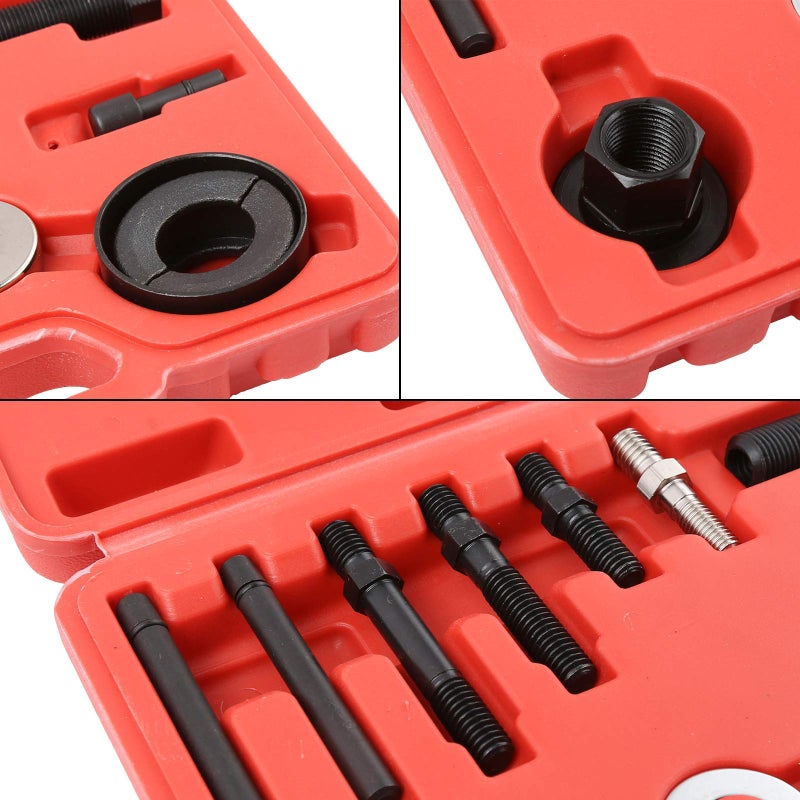 WINTOOLS 12 Pcs Pulley Puller Remover & Installer Kit Power Steering Pump Alternator Pulley - Image 3